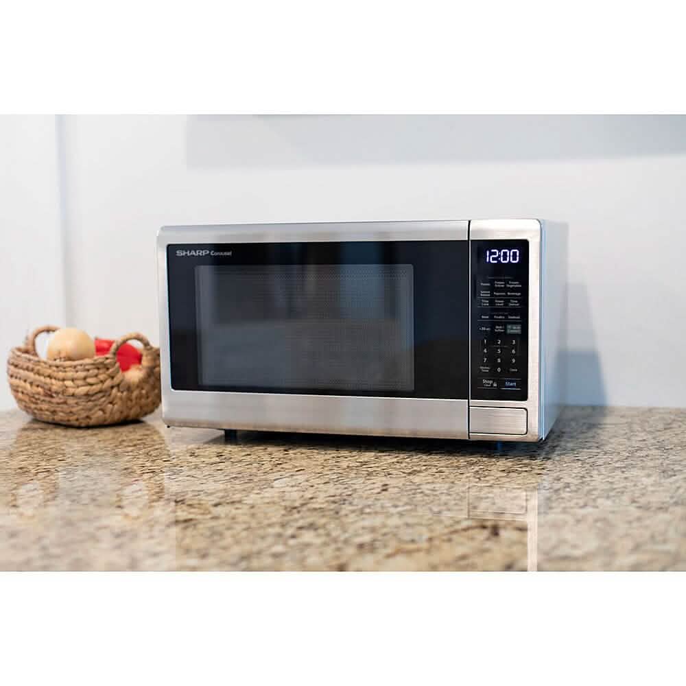 Sharp 1.4-Cu. Ft. Countertop Microwave with Alexa-Enabled Controls DailySale