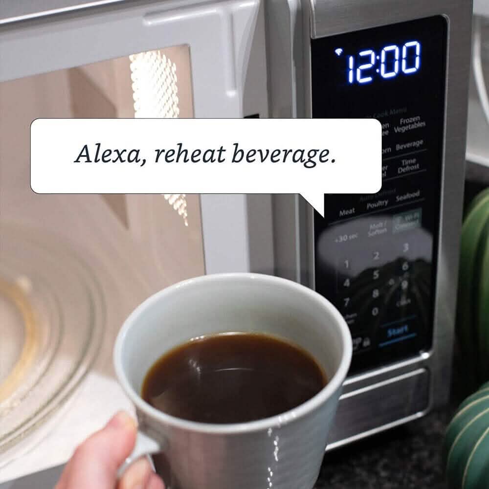 Sharp 1.4-Cu. Ft. Countertop Microwave with Alexa-Enabled Controls DailySale
