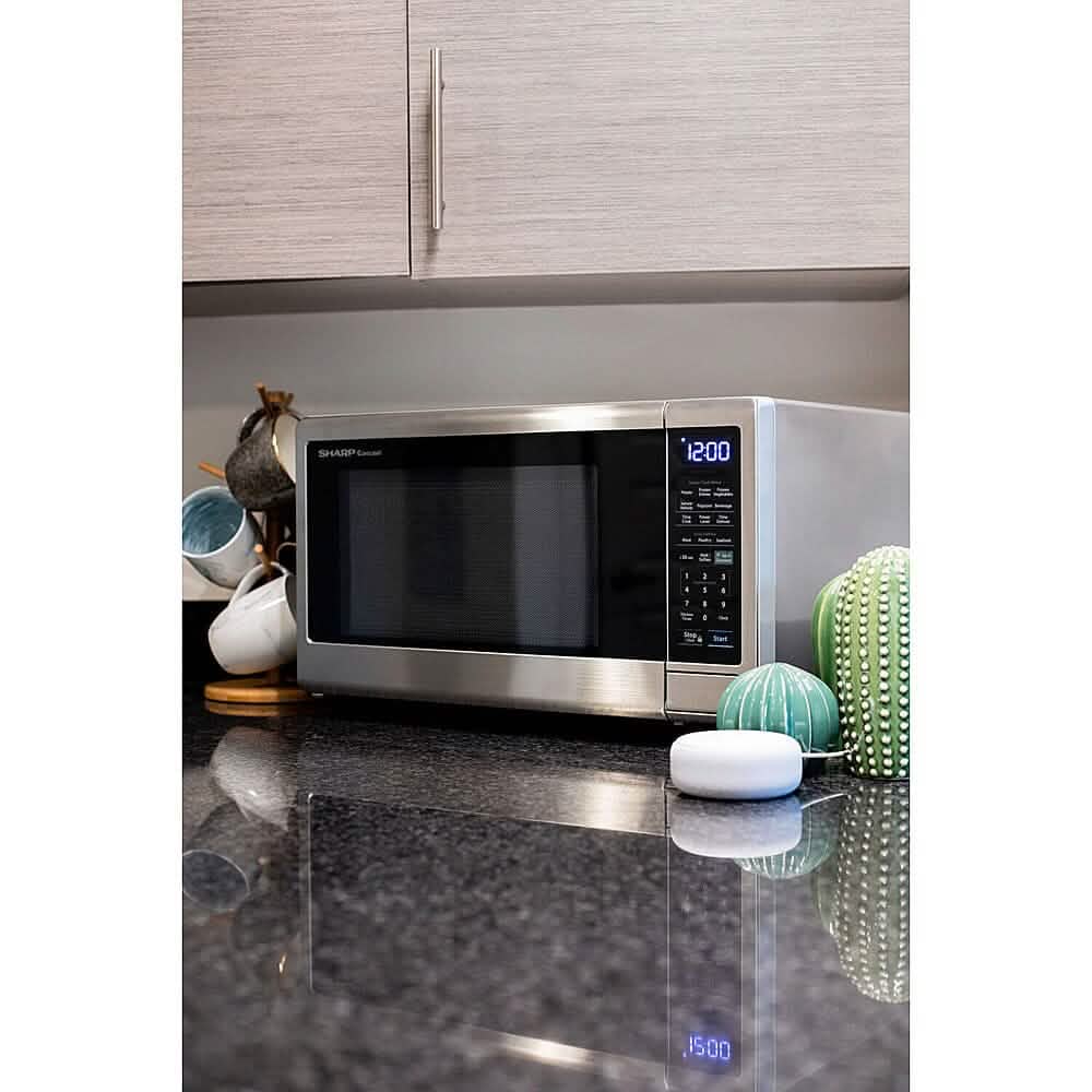 Sharp 1.4-Cu. Ft. Countertop Microwave with Alexa-Enabled Controls DailySale
