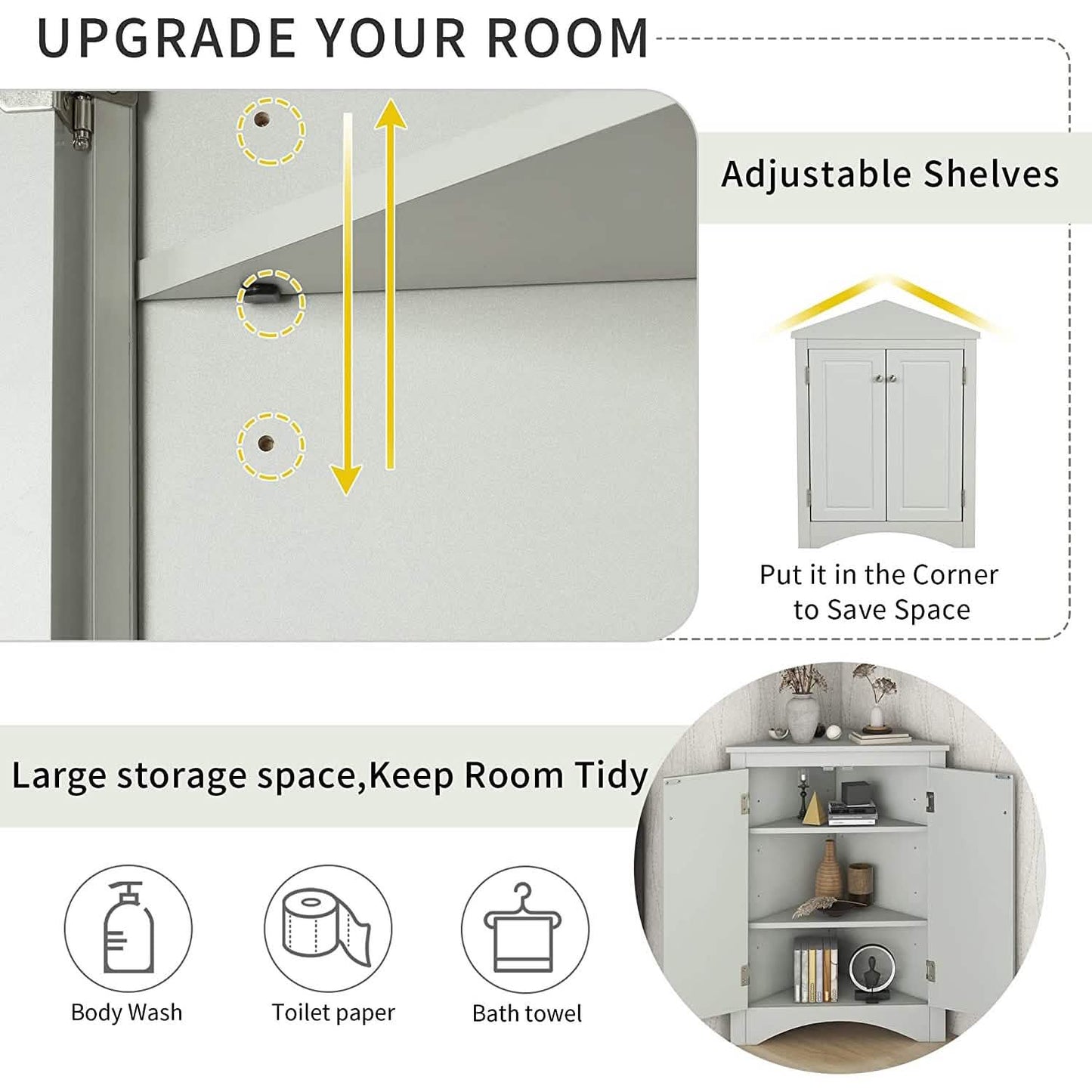 Shelf Corner Locker Triangle Corner Cabinet DailySale
