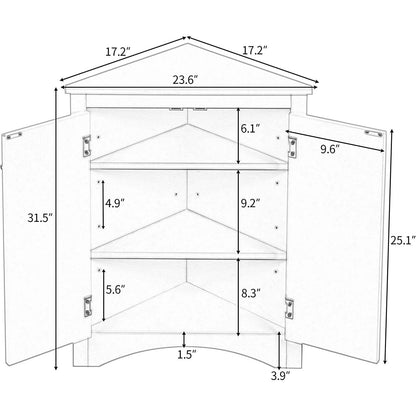 Shelf Corner Locker Triangle Corner Cabinet DailySale