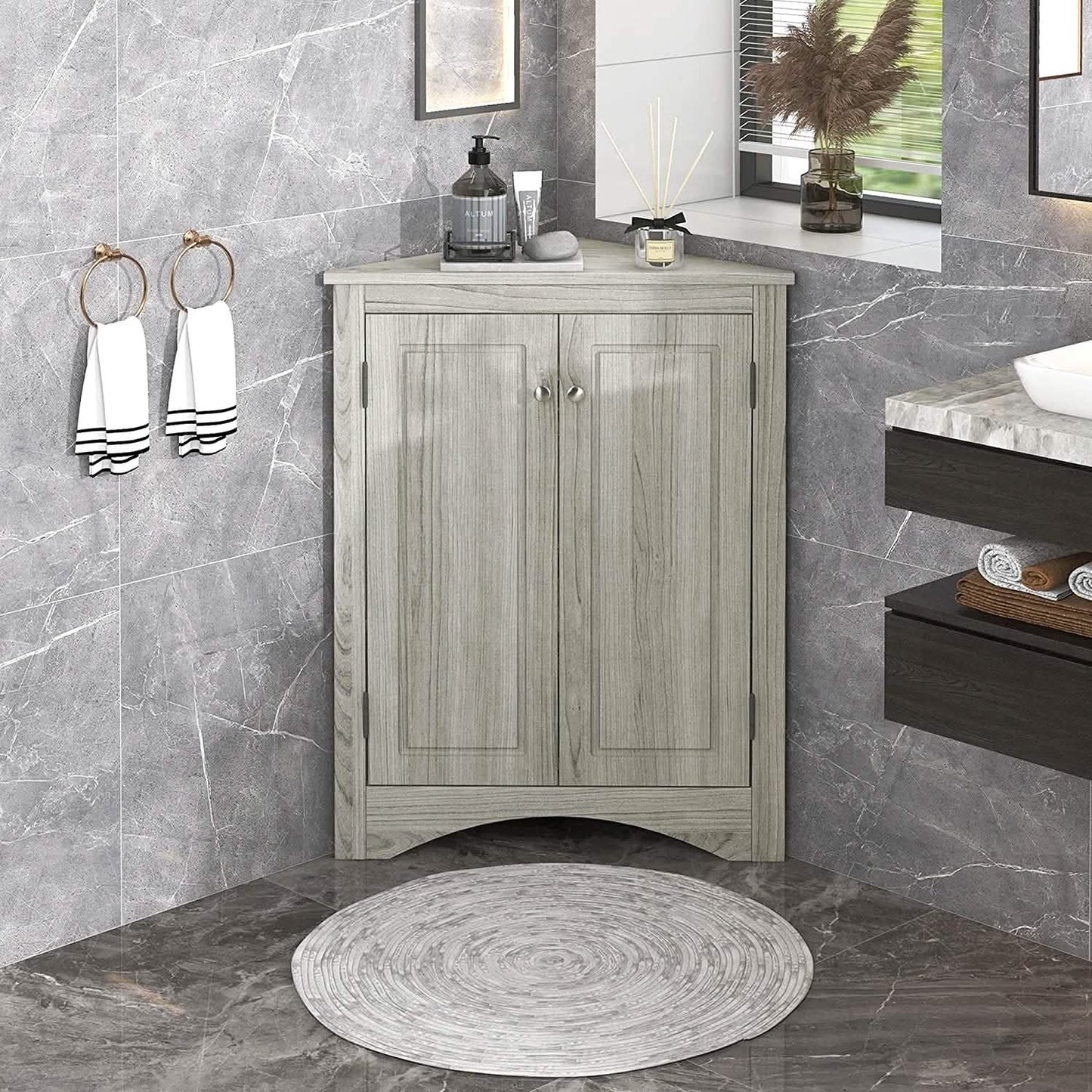 Shelf Corner Locker Triangle Corner Cabinet DailySale