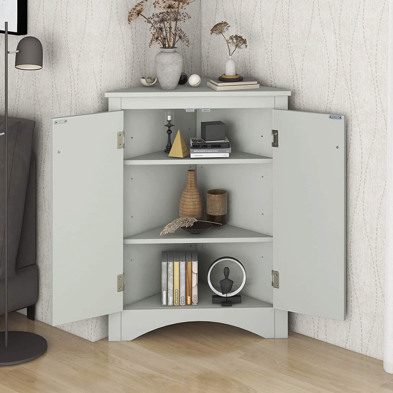 Shelf Corner Locker Triangle Corner Cabinet DailySale