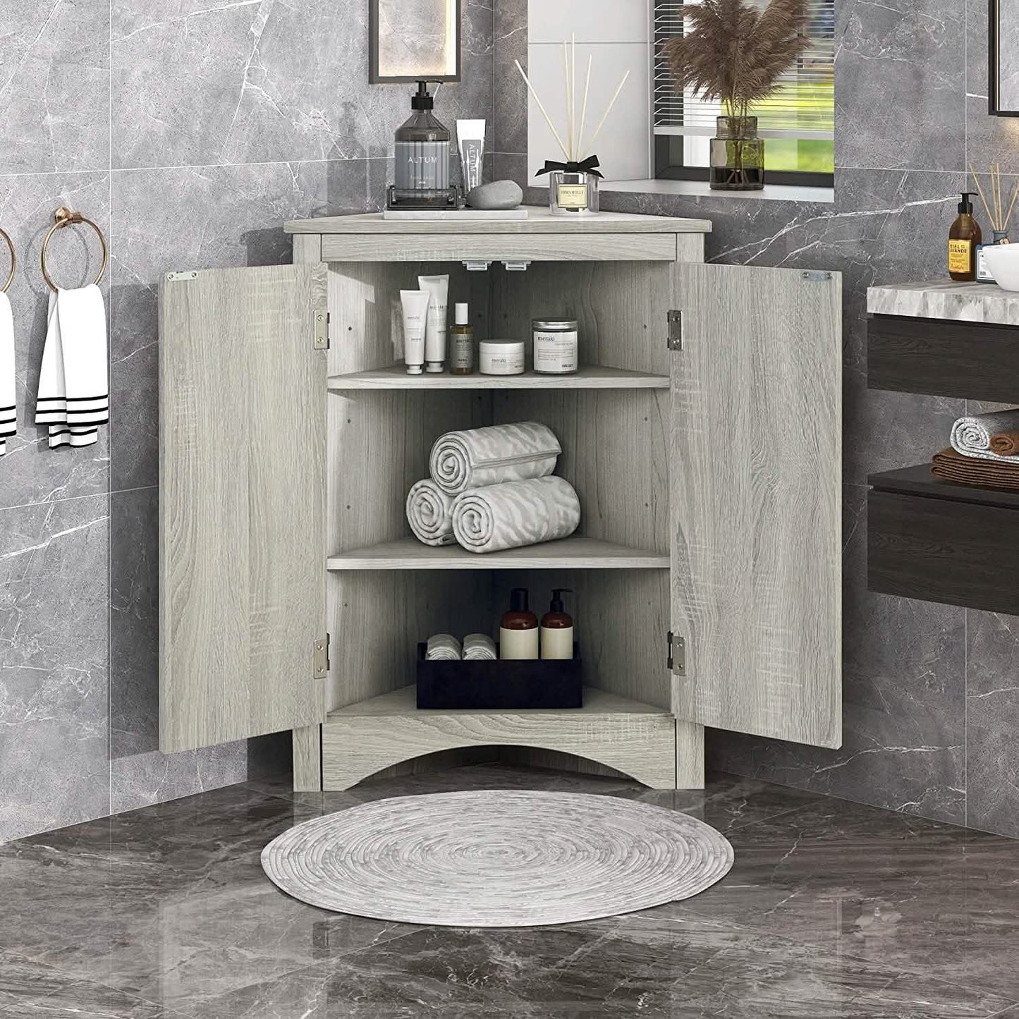 Shelf Corner Locker Triangle Corner Cabinet DailySale