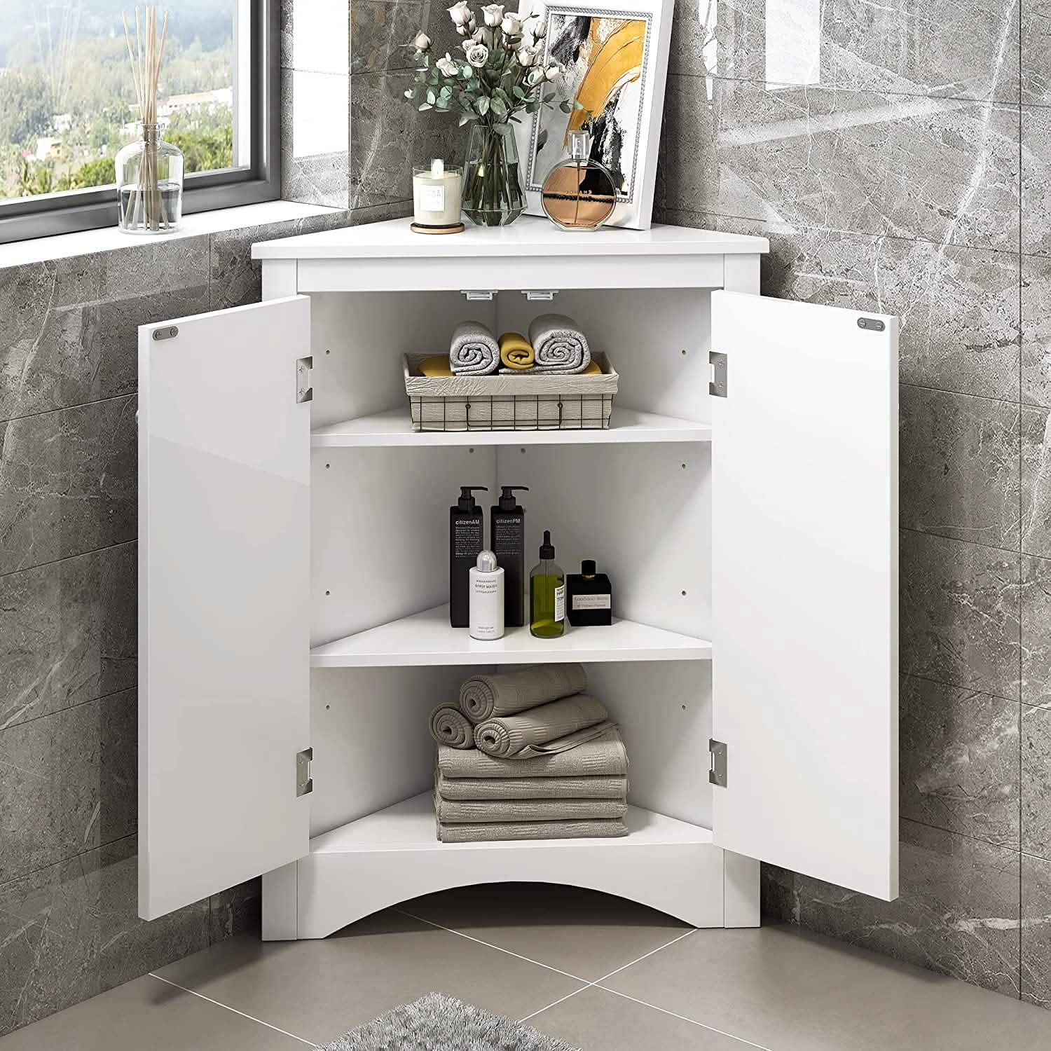 Shelf Corner Locker Triangle Corner Cabinet DailySale