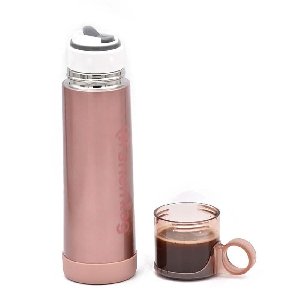 Shemtag Vacuum Thermal Bottle 16oz (480ml) Insulated with Coffee/Tea Cup Lid DailySale