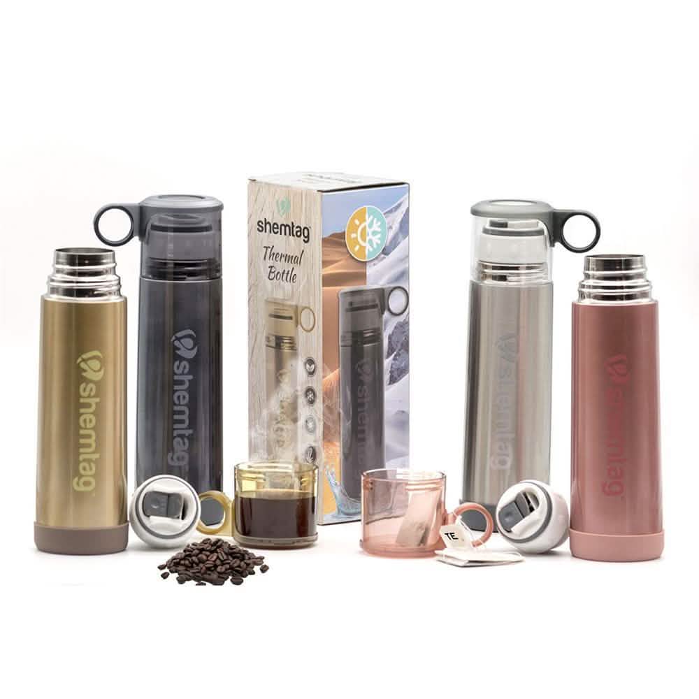 Shemtag Vacuum Thermal Bottle 16oz (480ml) Insulated with Coffee/Tea Cup Lid DailySale