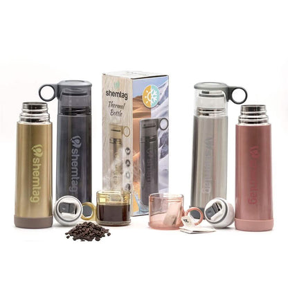 Shemtag Vacuum Thermal Bottle 16oz (480ml) Insulated with Coffee/Tea Cup Lid DailySale