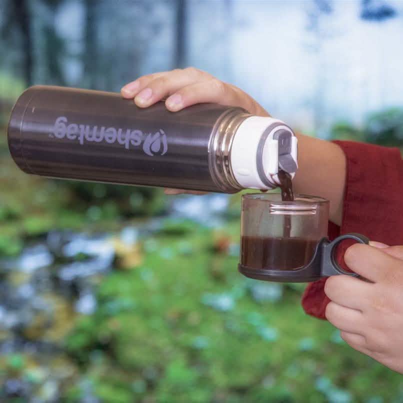 Shemtag Vacuum Thermal Bottle 16oz (480ml) Insulated with Coffee/Tea Cup Lid DailySale