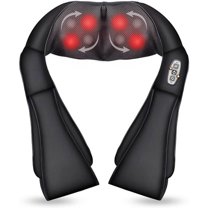 Shiatsu Neck and Shoulder Massager - 4D Back Massager with Heat DailySale