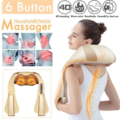 Shiatsu Neck Back Massager Shoulder Massager with Heat DailySale