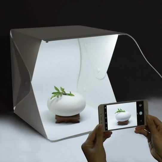 Shibusa Folding Photo Studio Kit Box with 2 LED Light Strips DailySale