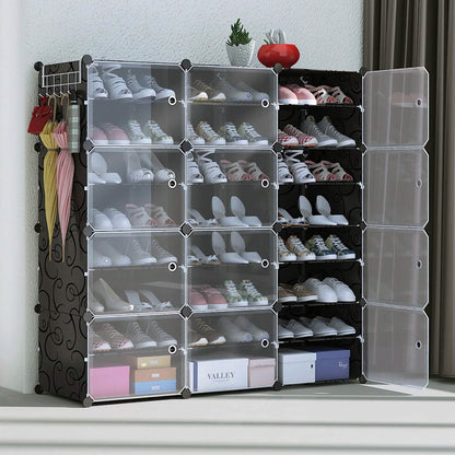 Shoe Rack Organizer with Transparent Doors DailySale