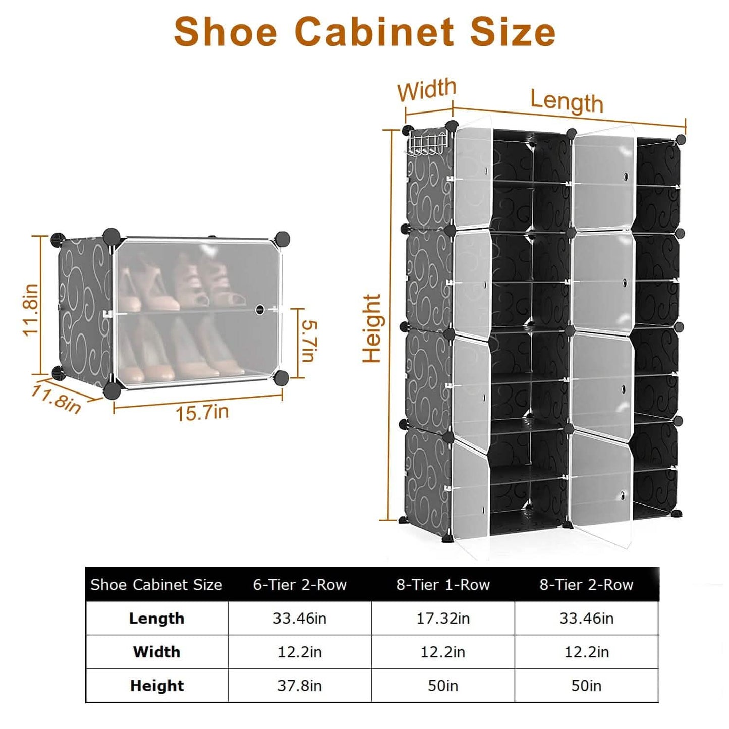 Shoe Rack Organizer with Transparent Doors DailySale