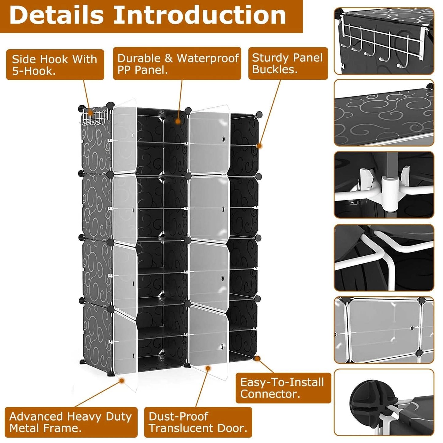 Shoe Rack Organizer with Transparent Doors DailySale