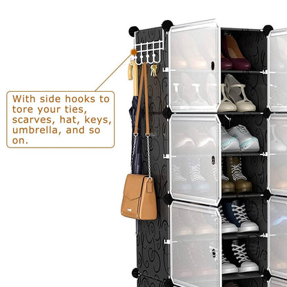 Shoe Rack Organizer with Transparent Doors DailySale