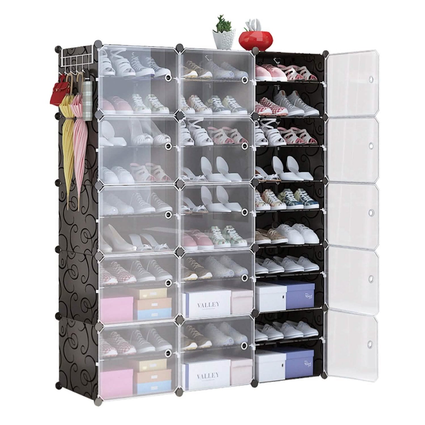 Shoe Rack Organizer with Transparent Doors DailySale
