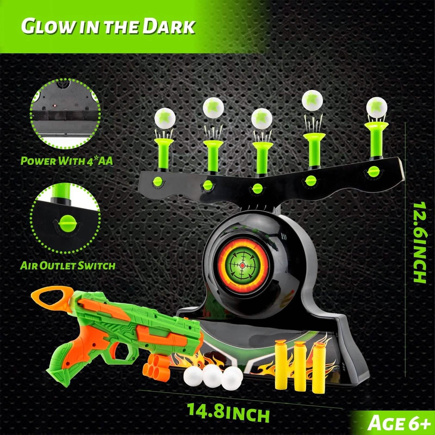 Shooting Targets for Nerf Guns Shooting Game Glow in The Dark Floating Ball DailySale