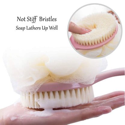 Shower Body Brush with Bristles and Loofah DailySale