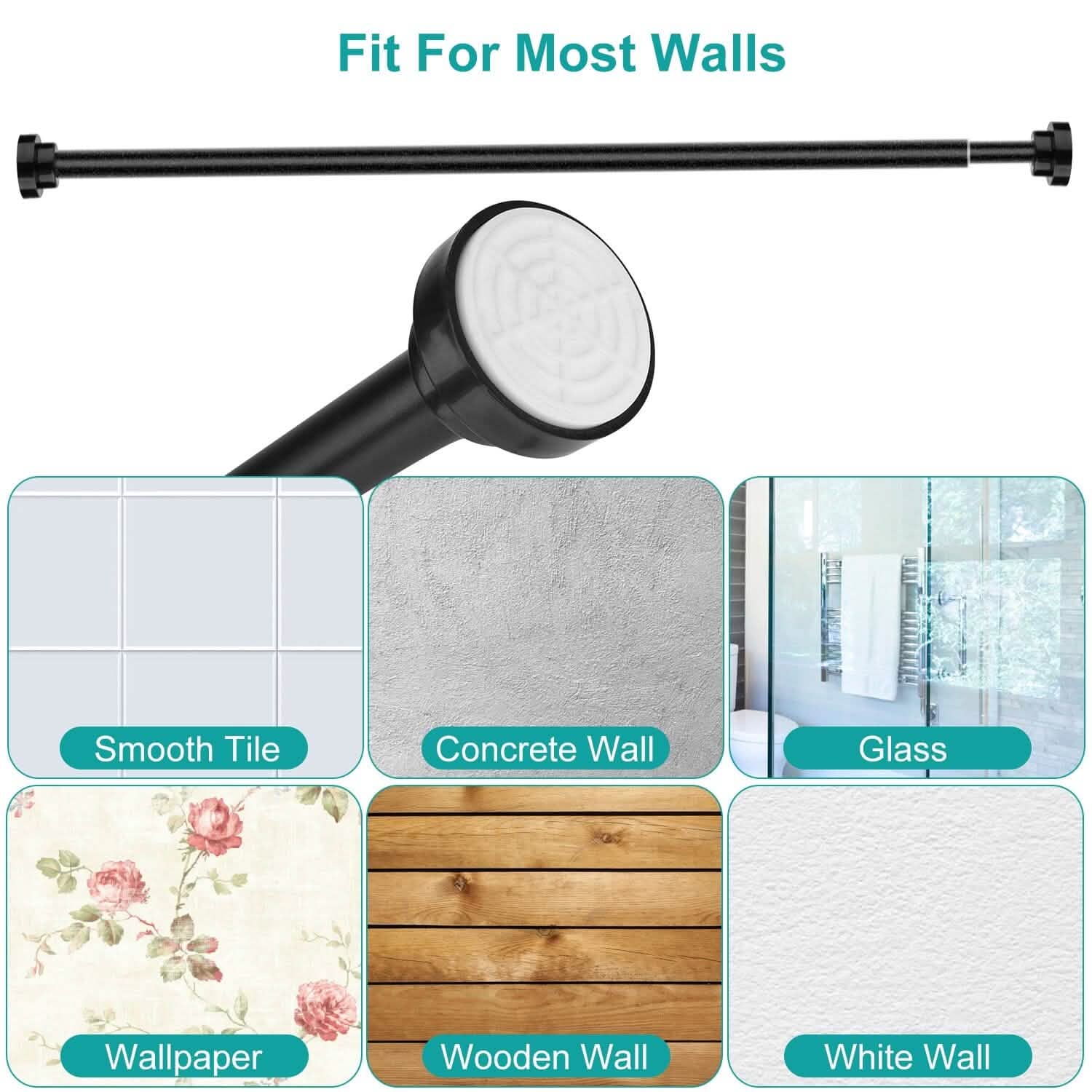 Shower Curtain Rod Adjustable Tension DailySale