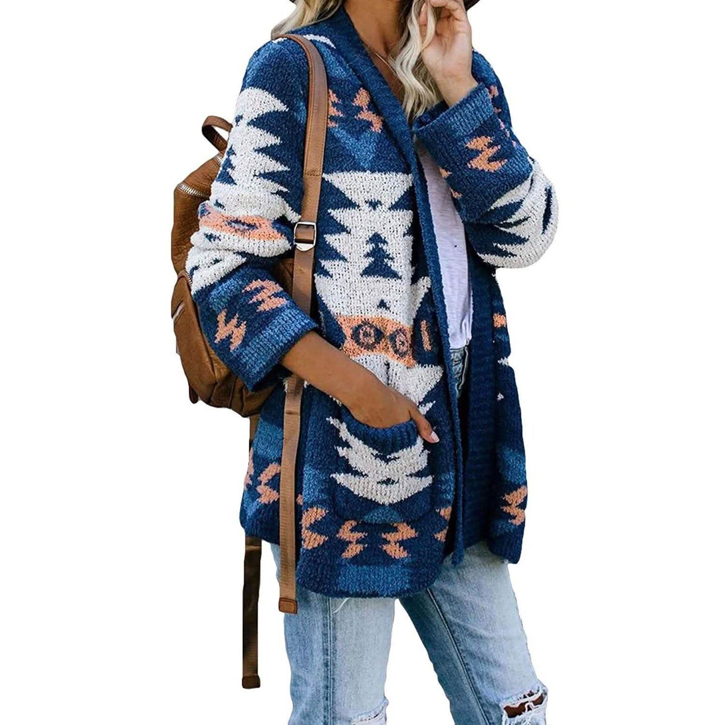 Sidefeel Women Open Front Cardigan Sweater Button Down Knit Sweater Coat DailySale