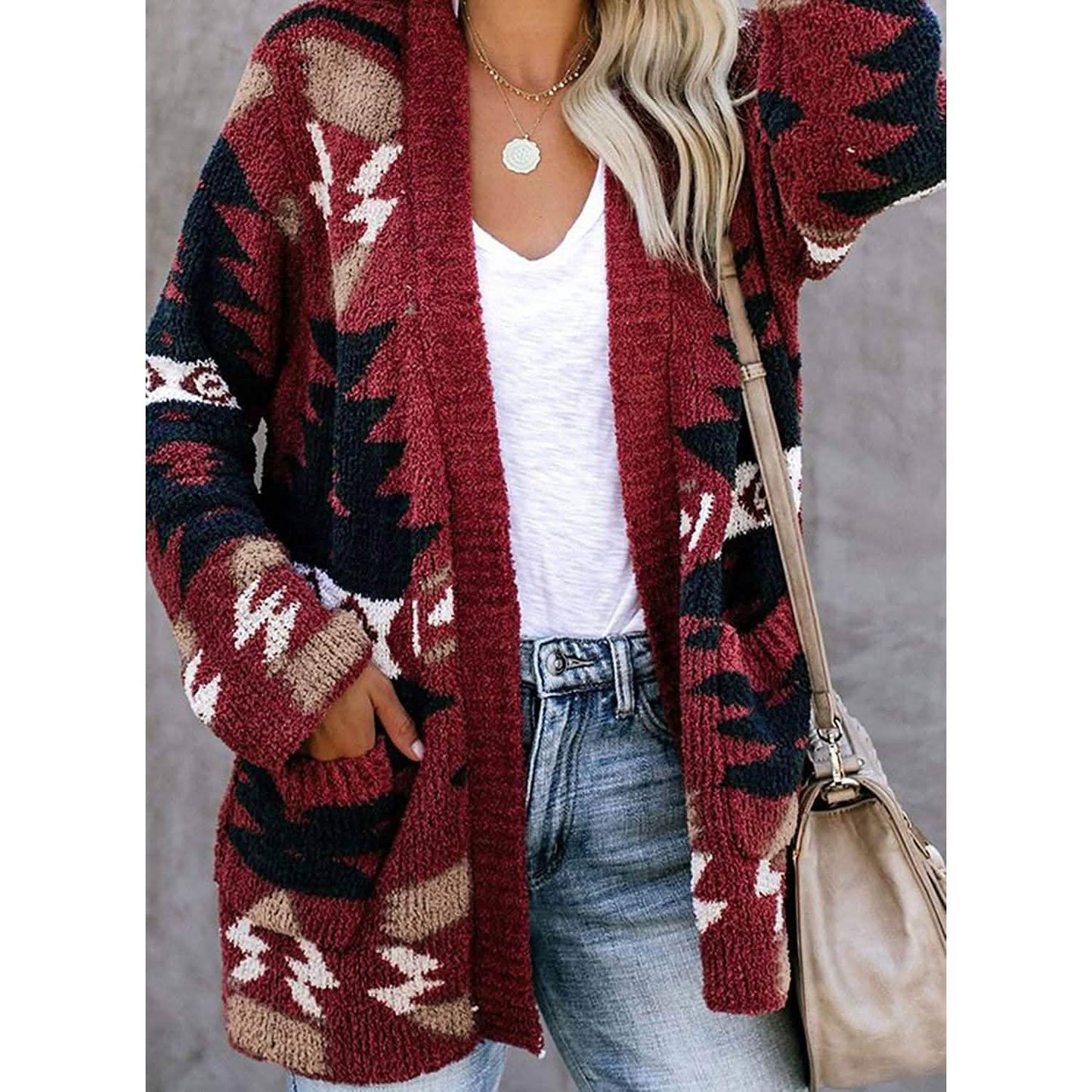 Sidefeel Women Open Front Cardigan Sweater Button Down Knit Sweater Coat DailySale
