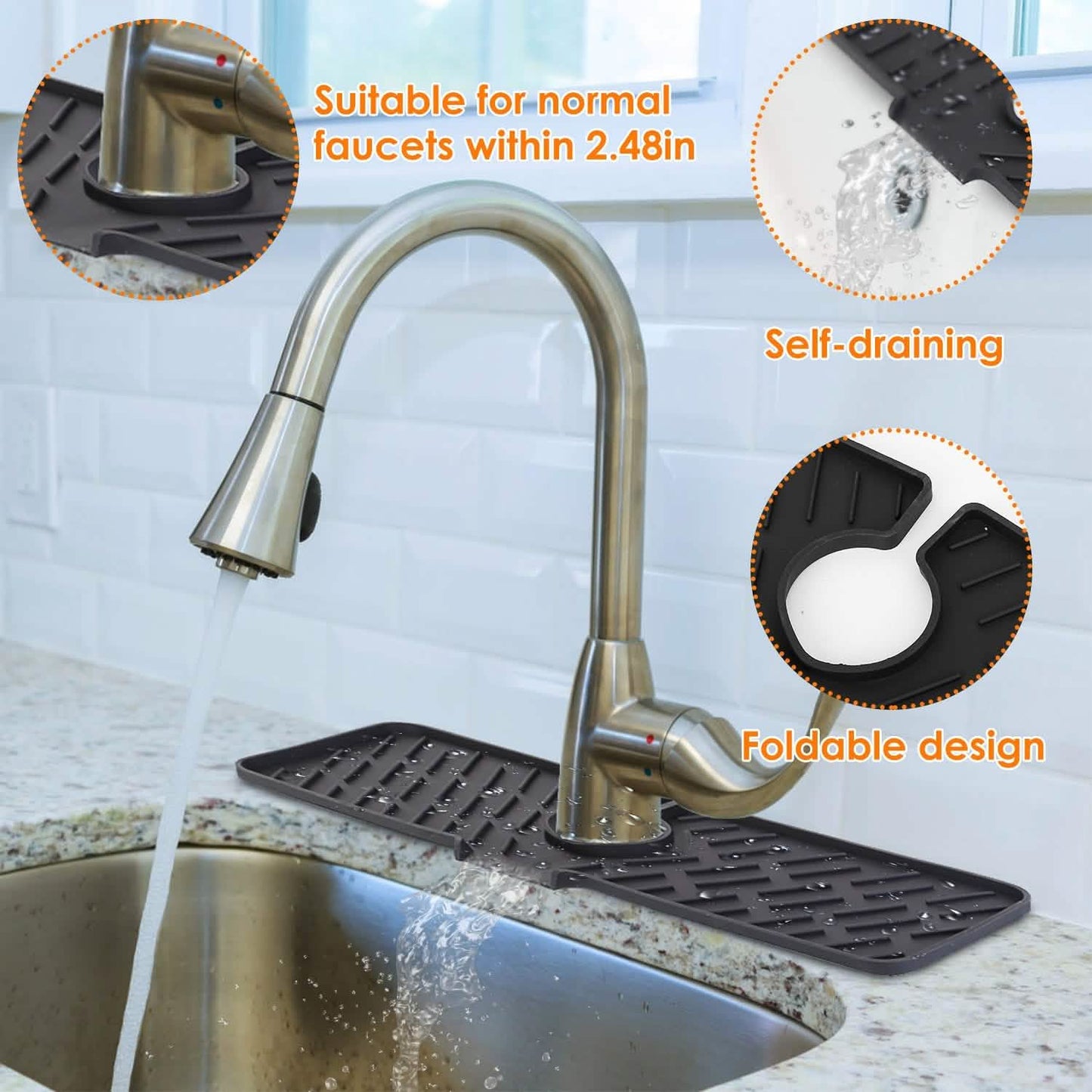 Silicon Faucet Kitchen Sink Mat DailySale