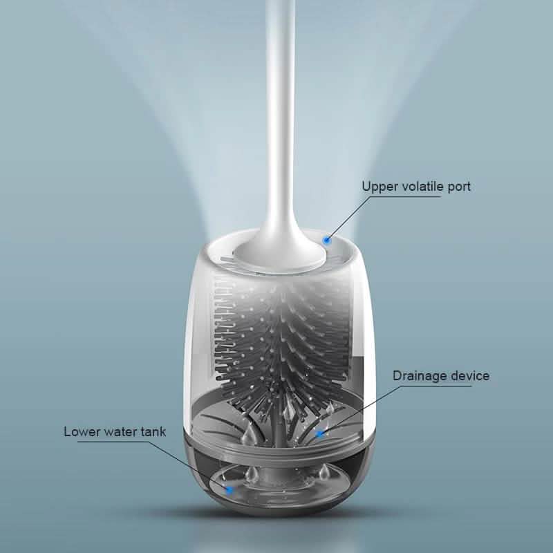 Silicone Head Toilet Brush Quick Draining Clean Tool DailySale