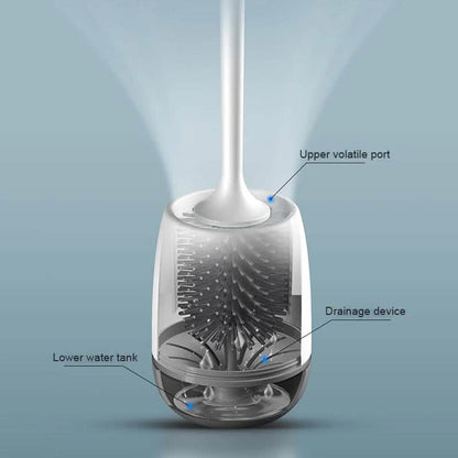 Silicone Head Toilet Brush Quick Draining Clean Tool DailySale
