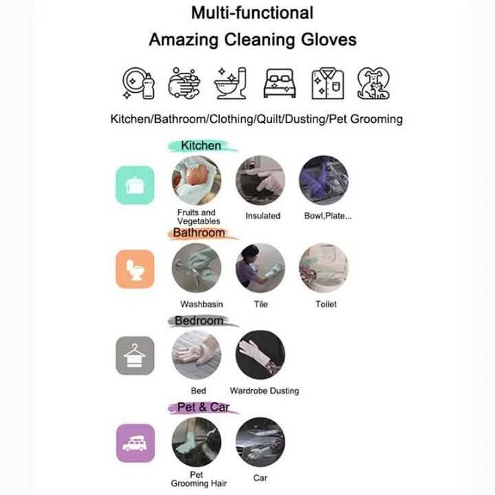 Silicone Scrubber Bristly Gloves DailySale