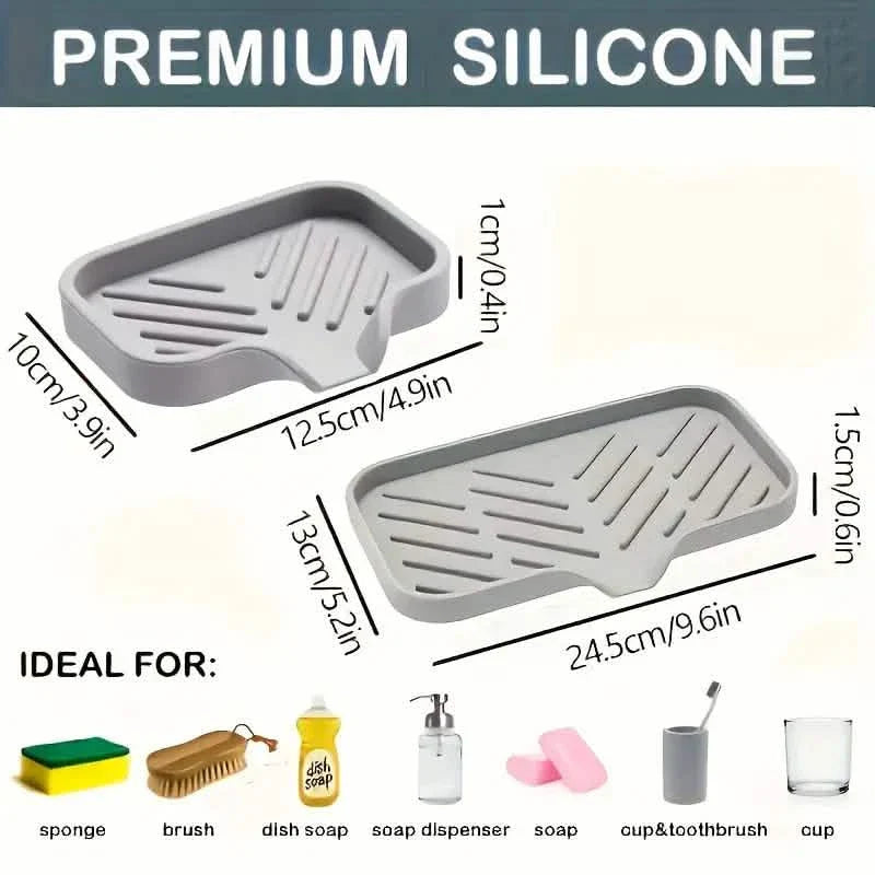 Silicone Sink Organizer Tray – Non-Food Contact Soap Holder DailySale
