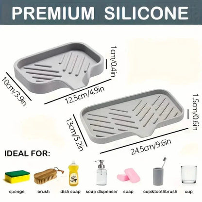Silicone Sink Organizer Tray – Non-Food Contact Soap Holder DailySale
