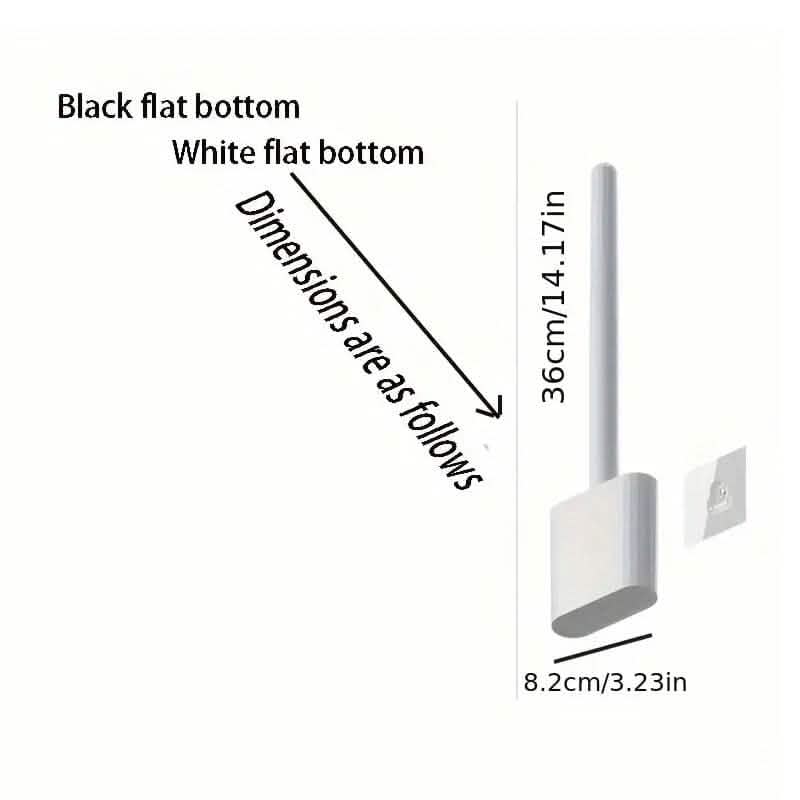 Silicone Toilet Brush with Long Holder Set DailySale