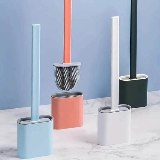 Silicone Toilet Brush with Long Holder Set DailySale