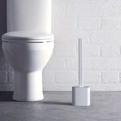 Silicone Toilet Brush with Long Holder Set DailySale
