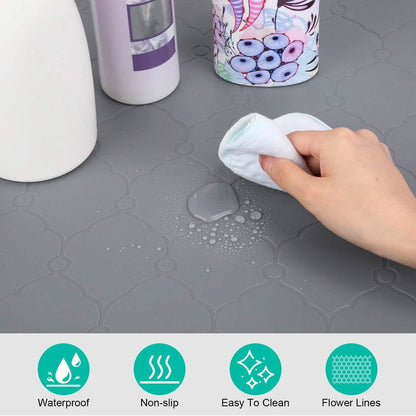 Silicone Under Sink Mat Liner with Drain Hole DailySale