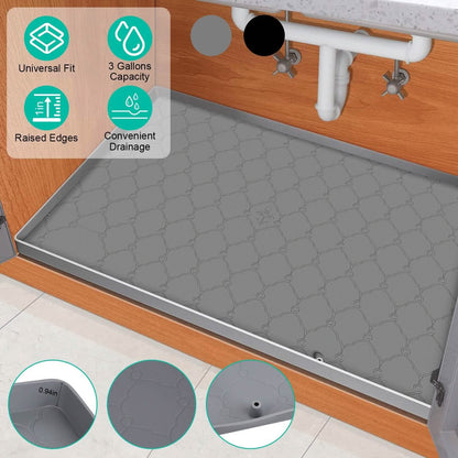 Silicone Under Sink Mat Liner with Drain Hole DailySale