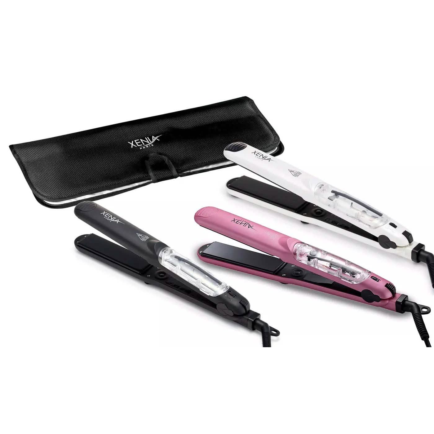 Silk Steam 1.25" Ceramic Steamer Flat Iron with Protective Heat Station Mat DailySale