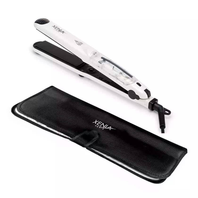 Silk Steam 1.25" Ceramic Steamer Flat Iron with Protective Heat Station Mat DailySale