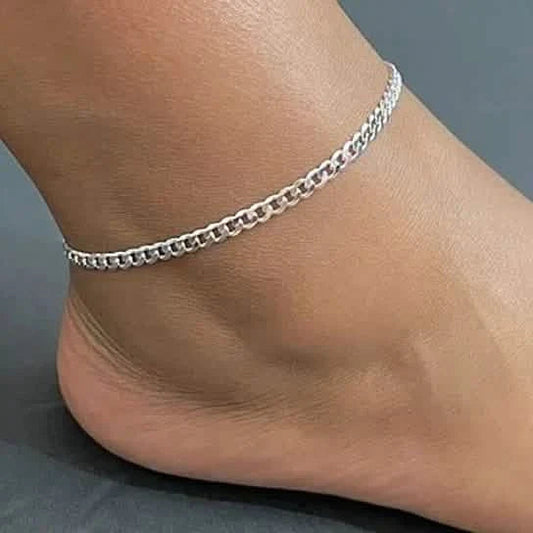 Silver Cuban Curb Anklet Everyday Simple Anklet/Bracelet DailySale
