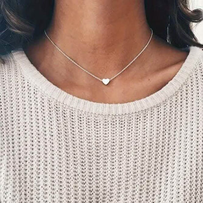 Simple Exquisite Heart-Shaped Pendant Alloy Necklace DailySale