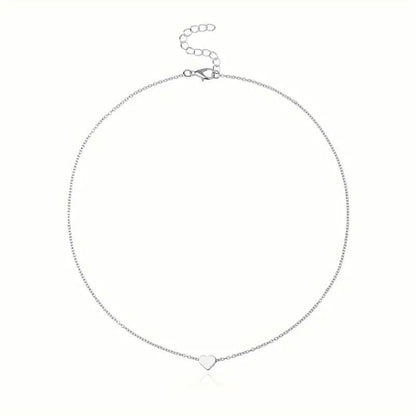 Simple Exquisite Heart-Shaped Pendant Alloy Necklace DailySale
