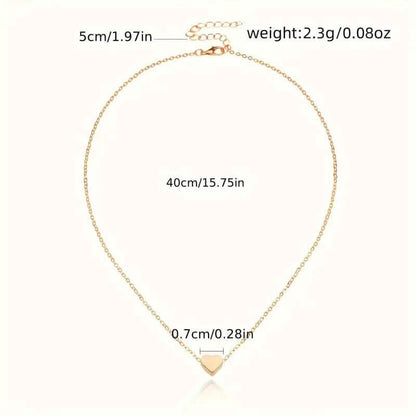 Simple Exquisite Heart-Shaped Pendant Alloy Necklace DailySale