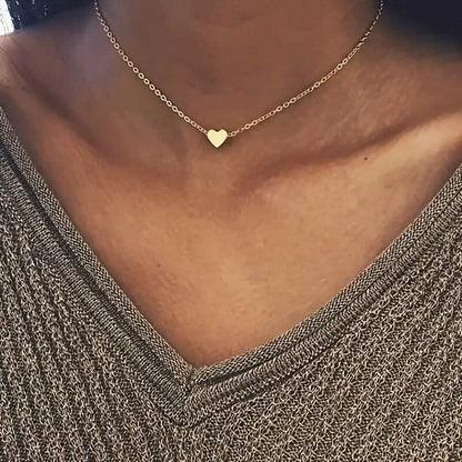 Simple Exquisite Heart-Shaped Pendant Alloy Necklace DailySale