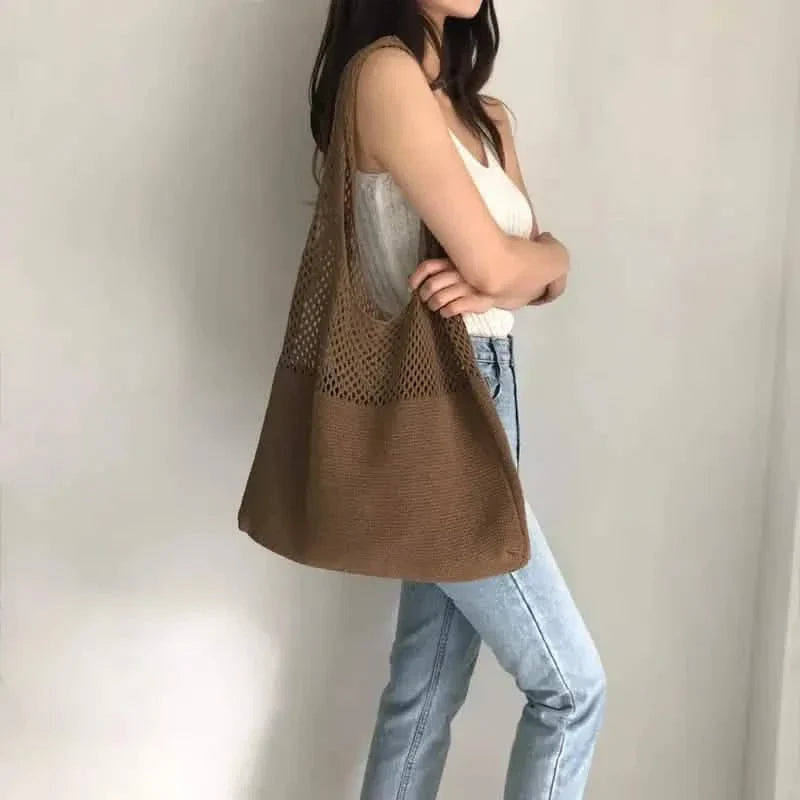 Simple Retro Hollow Crochet Bag DailySale