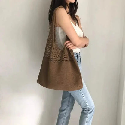 Simple Retro Hollow Crochet Bag DailySale