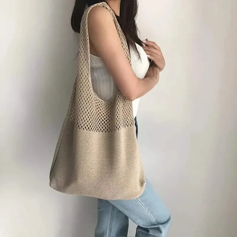 Simple Retro Hollow Crochet Bag DailySale