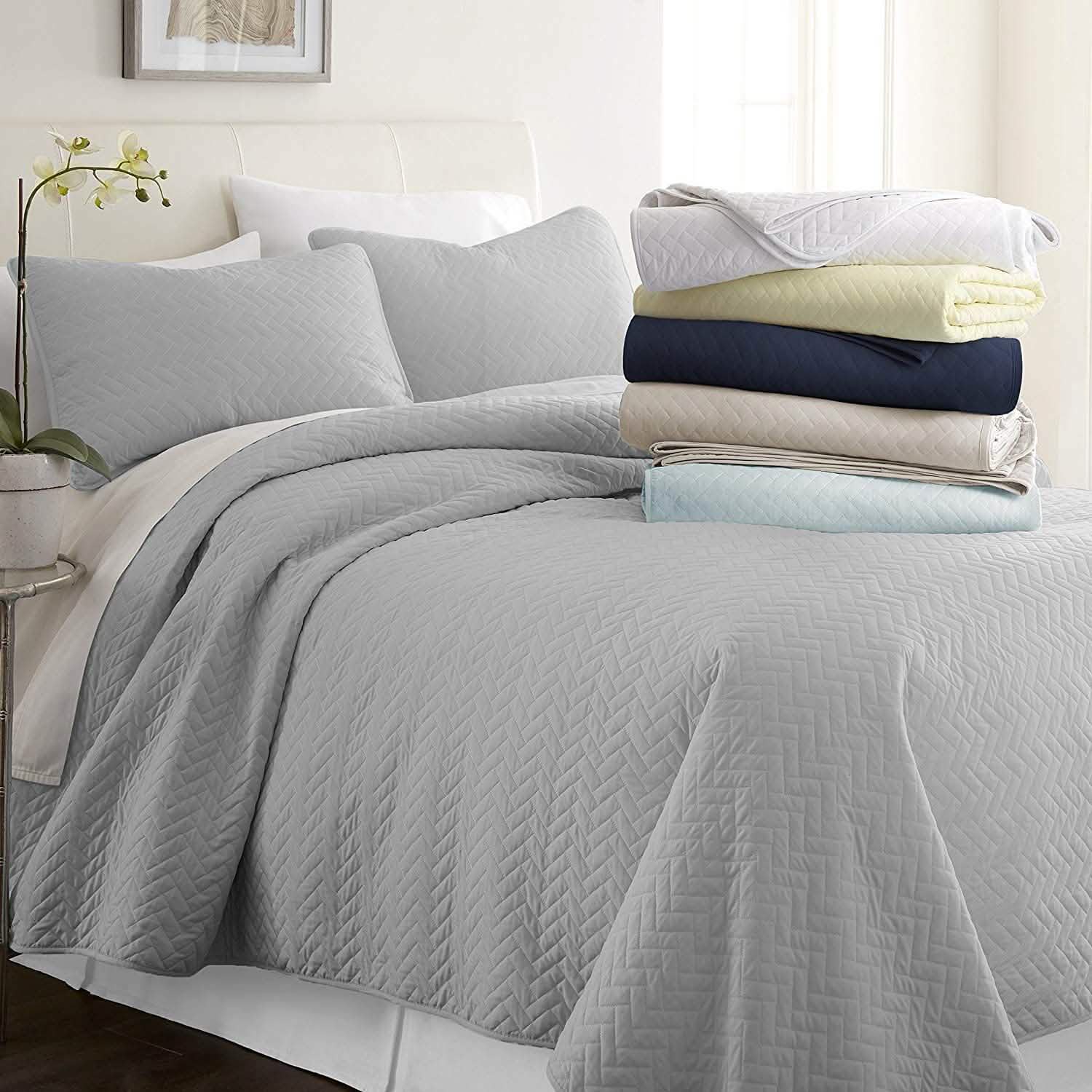 Simply Soft Quilted Coverlet Set - Assorted Styles DailySale