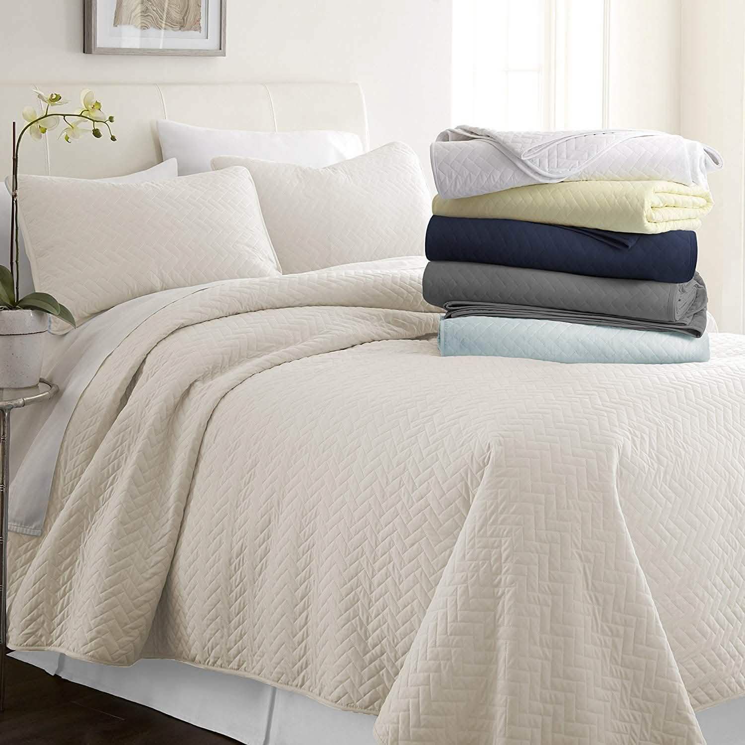 Simply Soft Quilted Coverlet Set - Assorted Styles DailySale