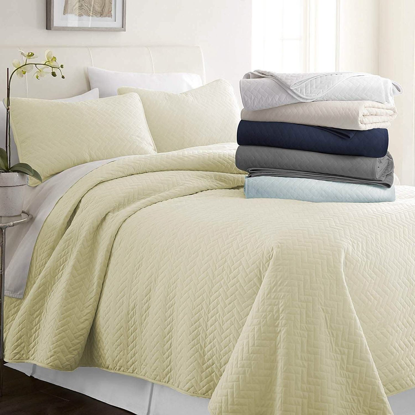 Simply Soft Quilted Coverlet Set - Assorted Styles DailySale
